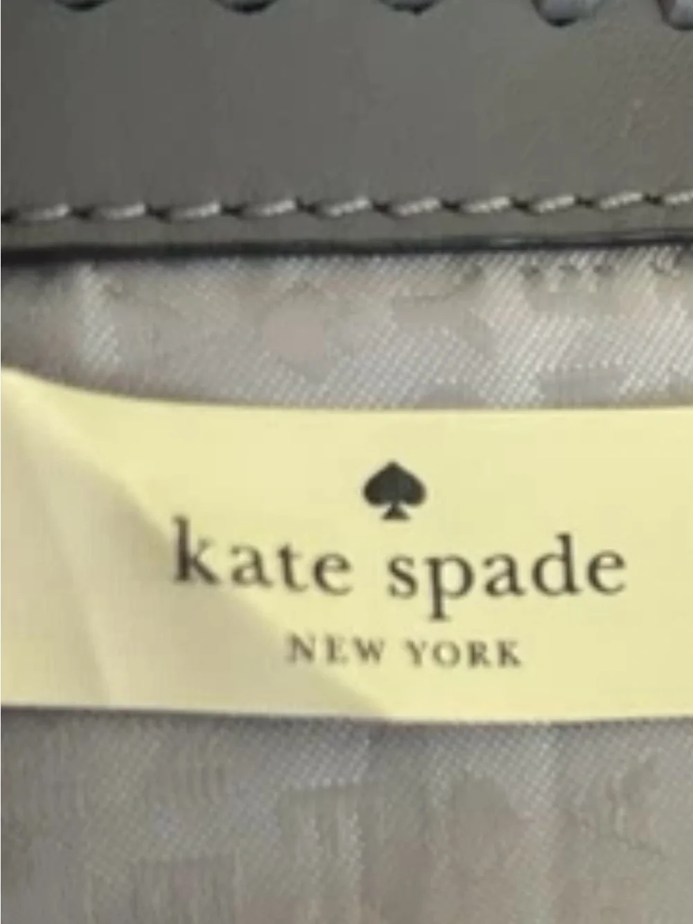 Kate Spade New York Gray Suede Leather Crossbody Saddle Bag Tassel Hardware Gold
